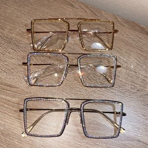 Silver Bling Women Fashion Glasses
